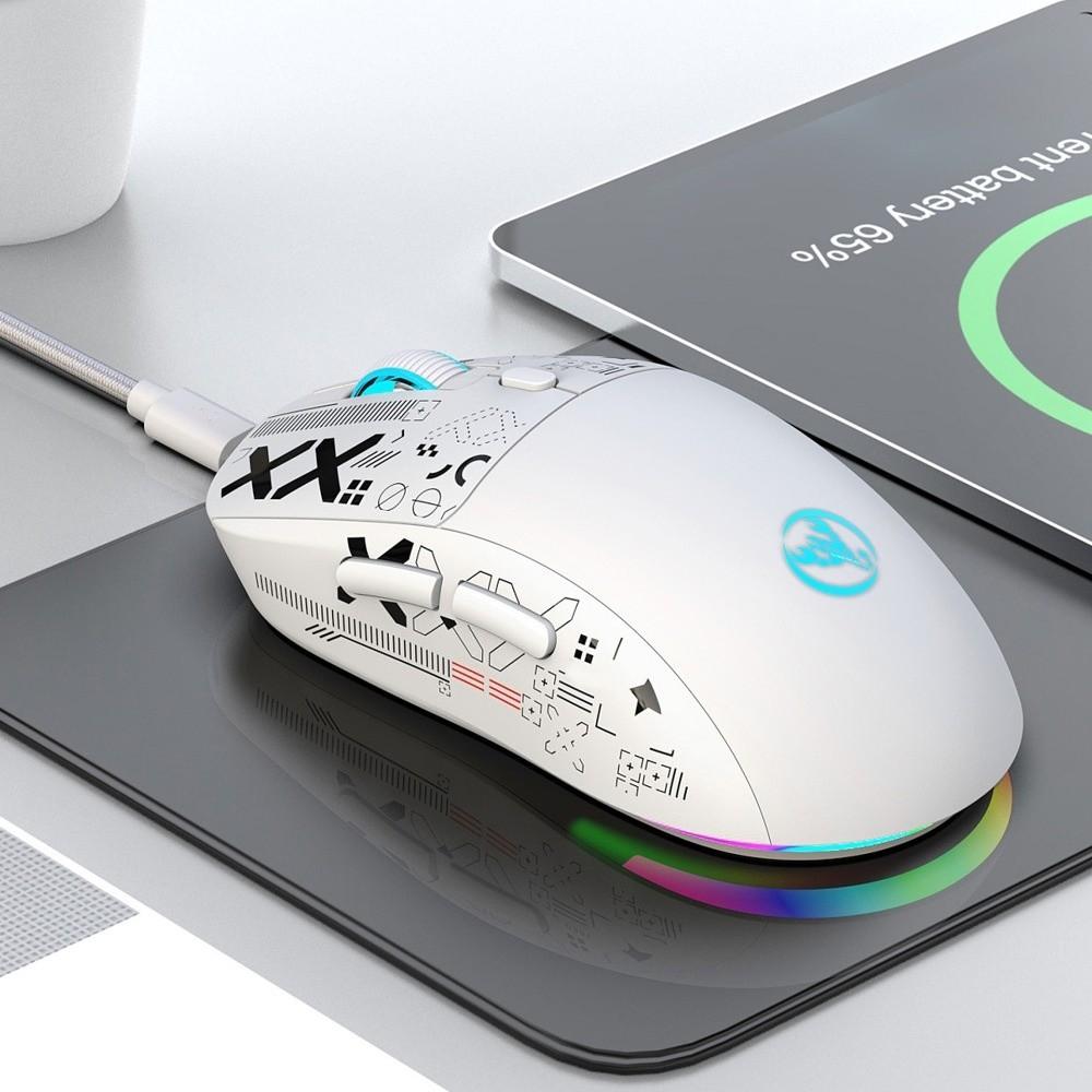 3-mode Wireless Gaming Mouse Cool Print Colorful RGB Laptop Wireless Mouse Silent Buttons Rechargeable Wireless Bluetooth Mouse