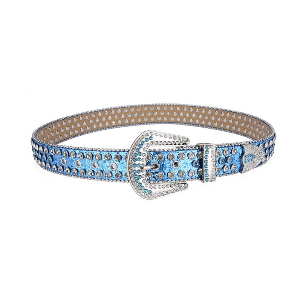 Cool Gothic Waist Chain Casual Belt Studded Waist Ceinture Glittered Belt Studded Blingbling Easy Belt