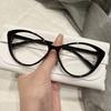 Retro Big Frame Reading Glasses Flat Lens Frame Ultralight Y2K Cat Eyes Prebyopia Eyeglasses For Women&Men 0+1.0+1.5+2+2.5+4