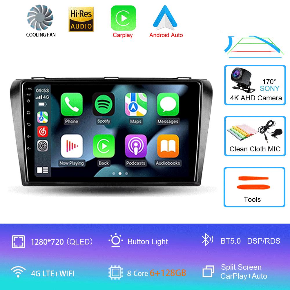 Android 14 Car Radio For Mazda 3 I For Mazda3 BK 2003 - 2009 Multimedia Video Player Navigation Stereo GPS No 2din 2 Din Dvd