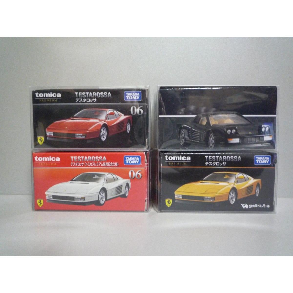 Used Tomica Premium Ferrari Testarossa Set of 4 (opened product x 3, unopened product x 1) Not displayed