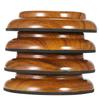 4pcs set Double Round Acrylic Upright Piano Caster Cups w  Rose Wood Pattern & EVA Anti slip Mat