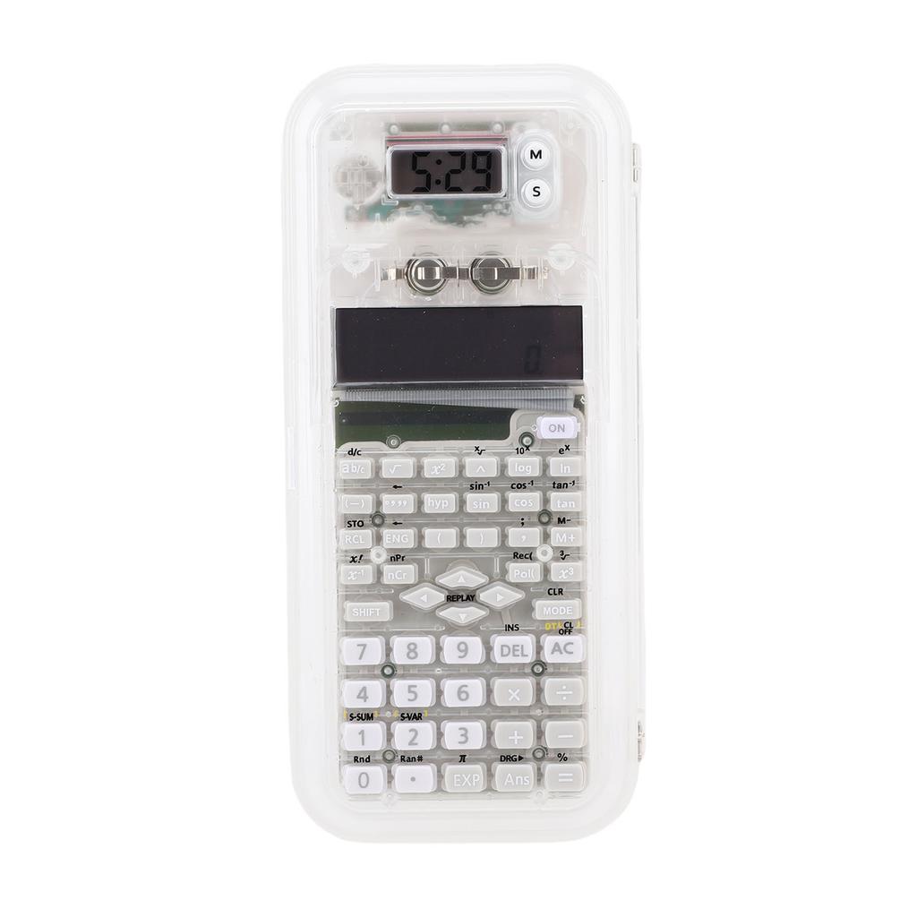 Scientific Calculator Pencil Case 240 Computational Functions Double Row Digital Display Multi Functional Pen Case