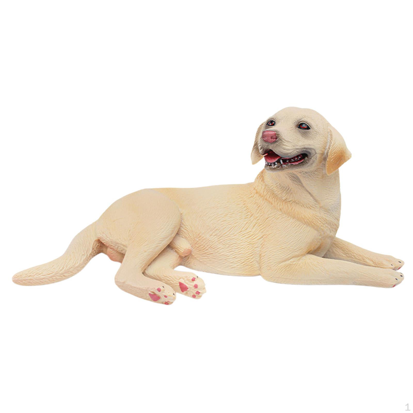 

Реалистичная скульптура собаки, животное, искусство, декор, ПВХ, сувенир, коллекционные подарки на день рождения, мини жёлтый