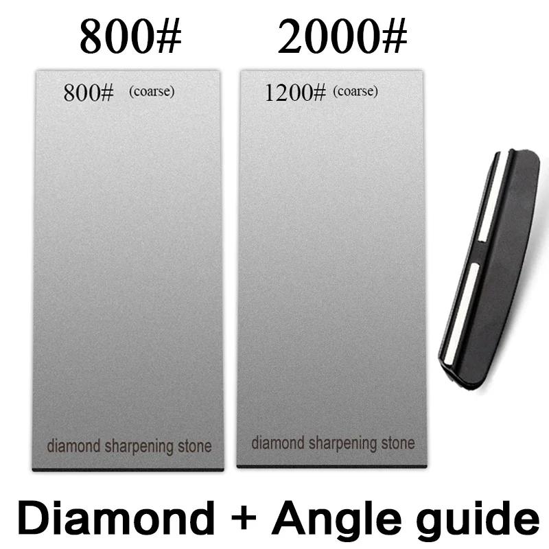 120/600/1500/3000 Grit Diamond Sharpening Stones Knife Sharpener Anti-skid Base Kitchen Knife Sharpening Tool Set Flake Plate