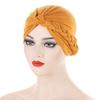 Nové dámské zlaté stříbrné turbanové čepice chemo bandana hidžáb plisovaná indická čepice turbante klobouk dámský šátek na vlasy muslimská pokrývka hlavy