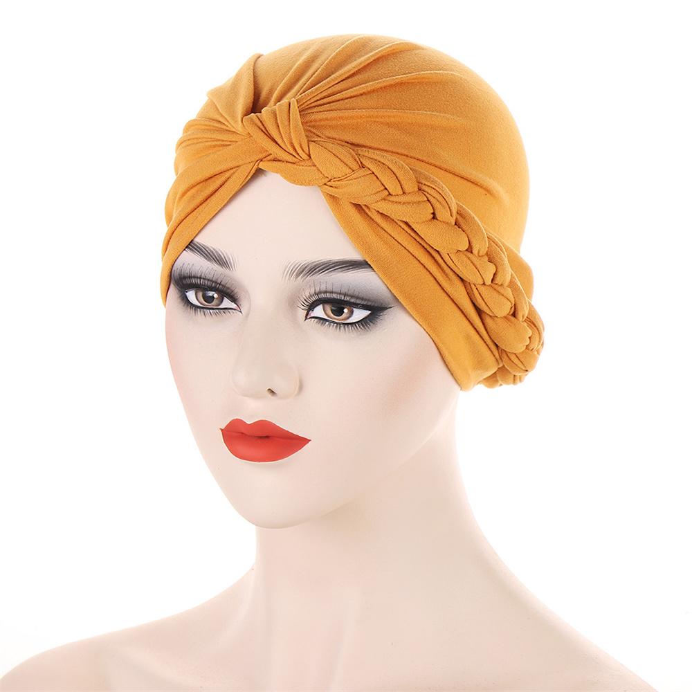 Nové dámské zlaté stříbrné turbanové čepice chemo bandana hidžáb plisovaná indická čepice turbante klobouk dámský šátek na vlasy muslimská pokrývka hlavy