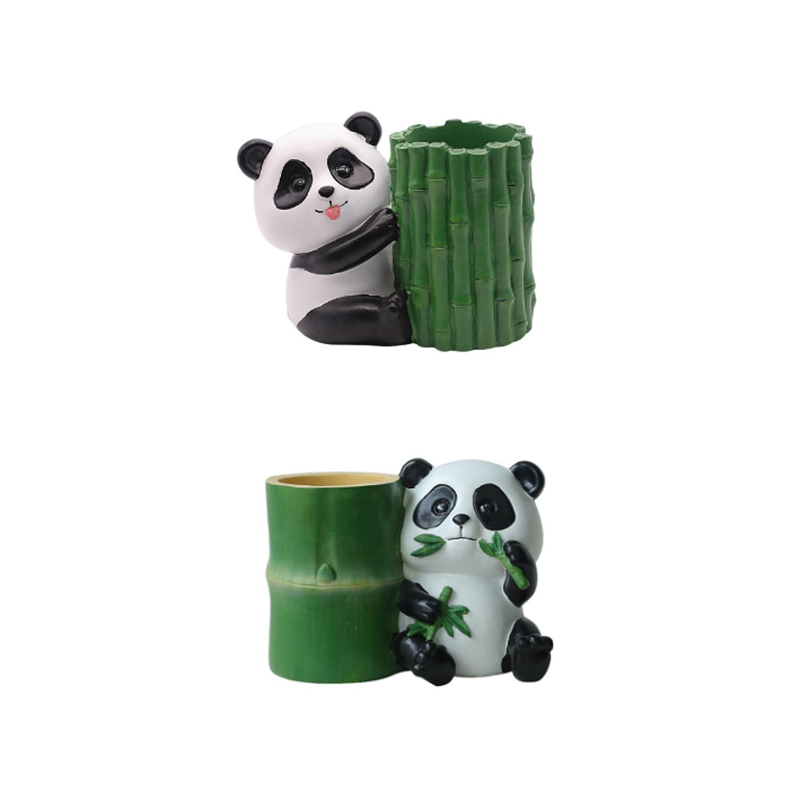 

Cartoon Panda Pencil Cup Pen Holder Home Decoration Stationery Box Pens Organizer Storage Organizer Resin for Home Office 17.5x10x12cm