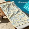 Blue Bow & Yellow Gingham Quick Drying Bath Towel Microfiber Beach Towel Light Weight Swimming Camping Yoga Beach Out