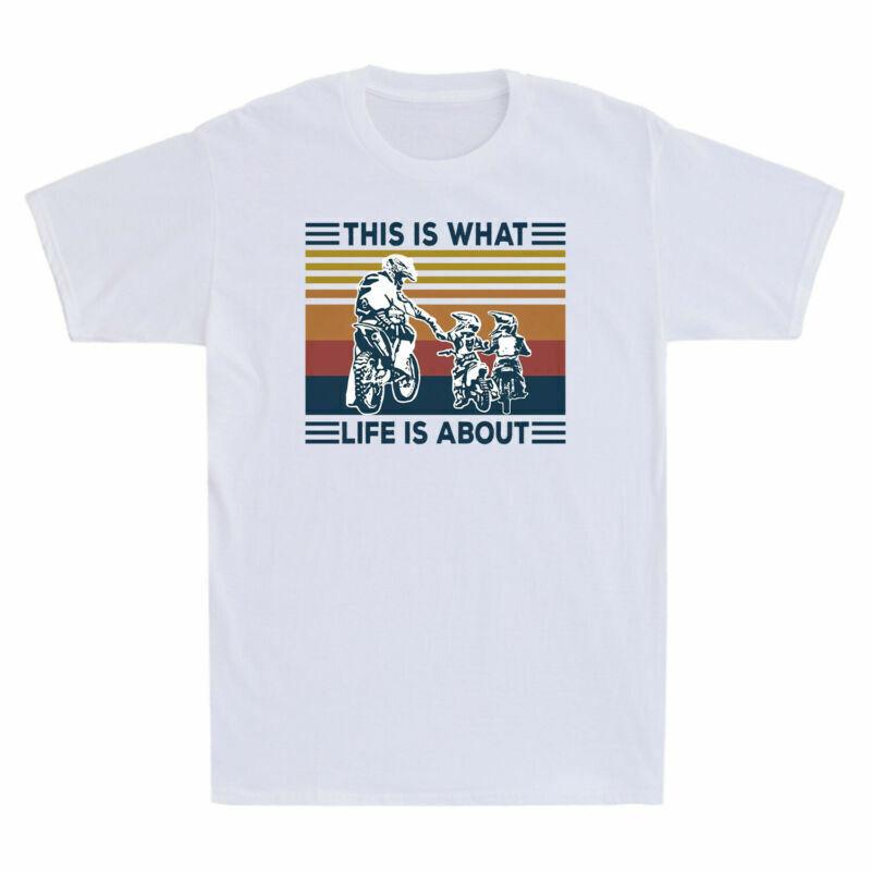 Father And Son Dirt Bike This Is What Life Is About Father Gift Men s Retro Tee S разноцветный