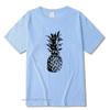 Cool Unisex Fashion Casual Top Quality 100 Cotton Loose Pineapple Printed T Shirt Casual Loose Cool Unisex T Shirt For Unisex
