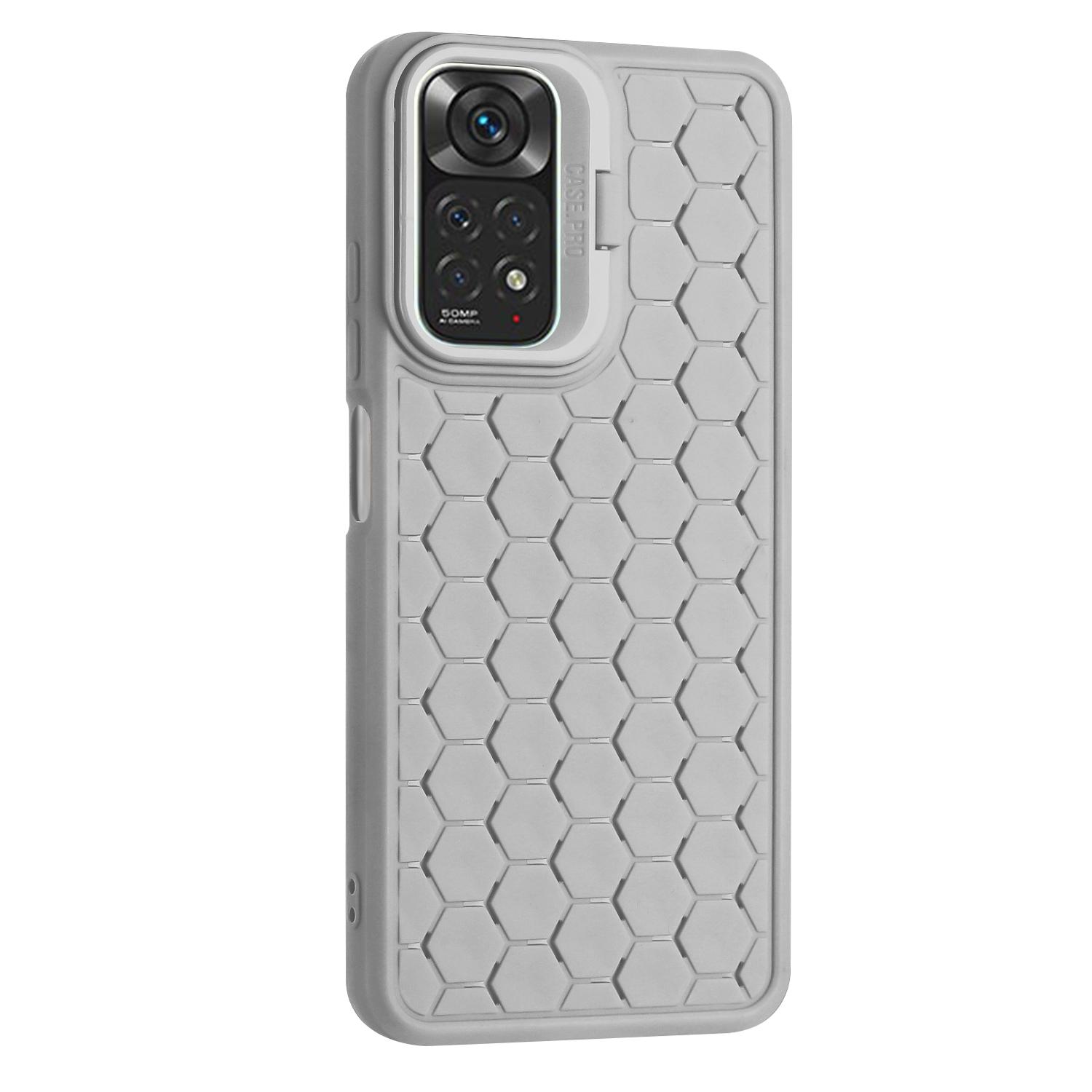 

For Xiaomi Redmi Note 12 Pro 4G/Note 11 Pro 4G (Mediatek)/Note 11 Pro 5G (Qualcomm) Case TPU Phone Cover Honeycomb Texture Grey