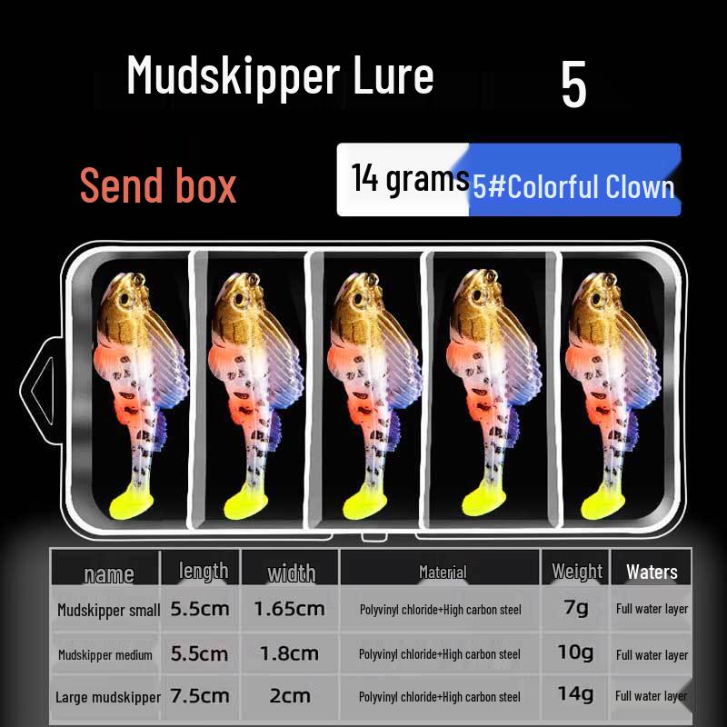 Mudskipper Anti-Snag T-Tail Soft Bait Lure for Bass, Catfish, Blackfish & Mandarin Fish