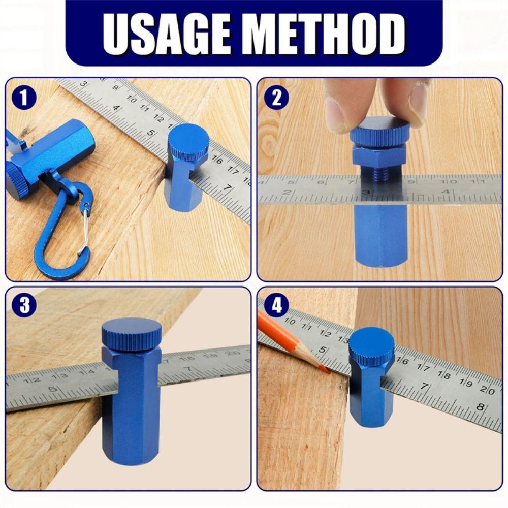 Carabiner Hook Auxiliary Clamp Rafter Gauge Clamps  For Carpentry Squares and Circular Saw
