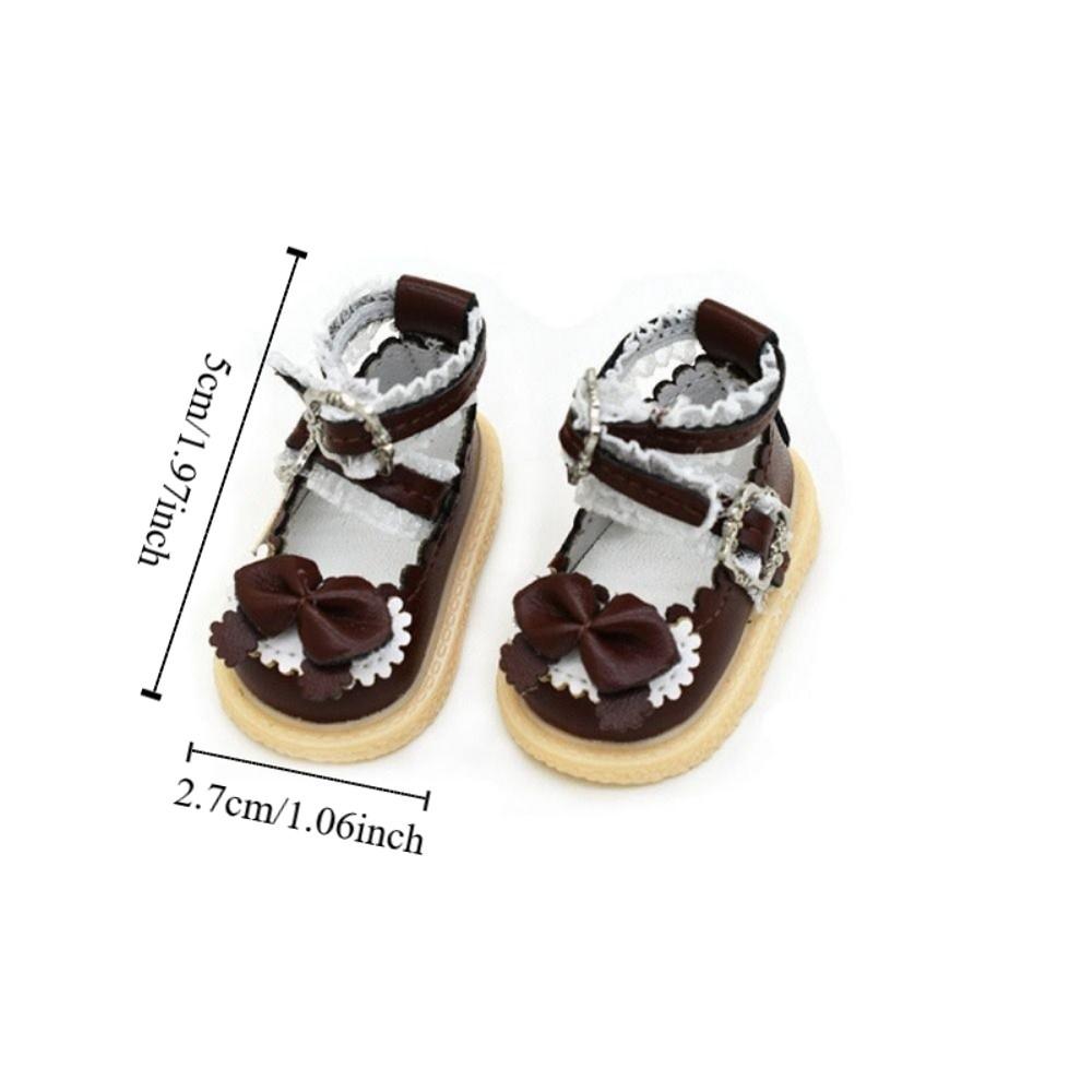 1 Pair Leather Shoes 1/6 Scale PU Leather Shoes Round Toe Mary Jane Shoes 1/6 Bjd Doll Shoes High-top Casual