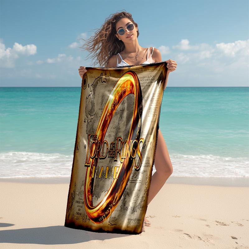 Personalized Customized Proof Beach Towel with The Fellowship of the Ring Pattern - Soft, Absorbent,quick-drying,perfect Swimming,camping&bathing