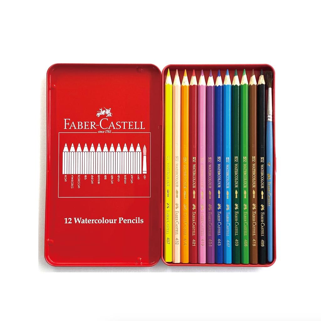 Watercolor 27132001 Faber-Castell Pencils, 12-Color Set,