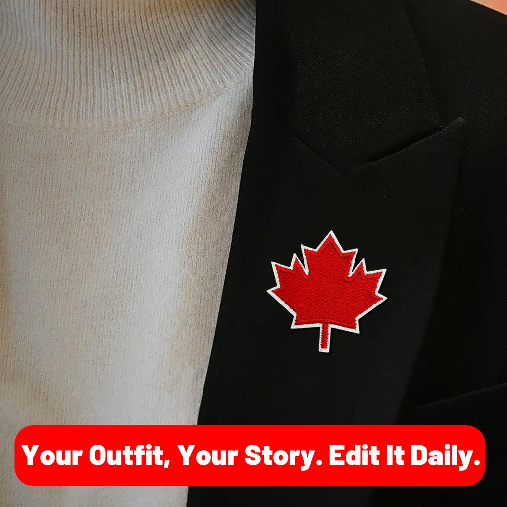 Ahornblatt-Abzeichen Velcro Kleidung Dekoration