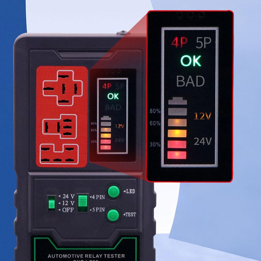 Black Auto Relay Test Equipment LED Screen For Easy Testing Testing Fast Relay Test Device Simply As Shown