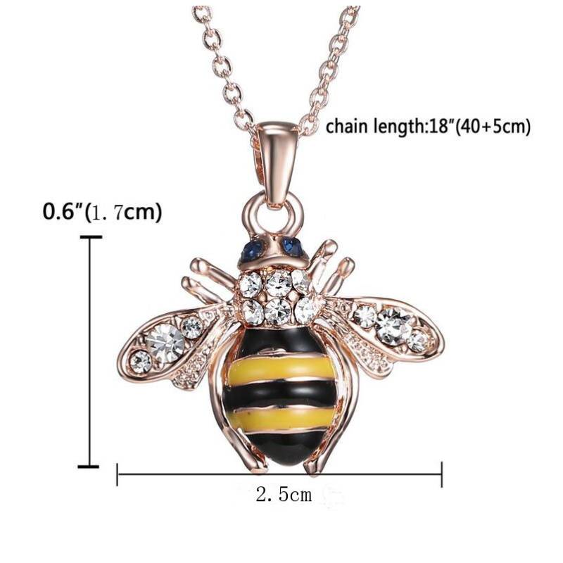 

Поп Пчела Стразы Капля Масло Ожерелье Ключица Свитер Украшения Принадлежности