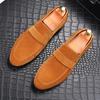 Nieuwe Heren Charm Puntige Suede Instappers Penny Oxford Flats Casual Schoenen Homecoming Trouwjurk Prom Zapatillas Hombre