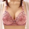 Women's Beautifully Embroidered Floral Bra Push Up Pair Breast Support Comfort Bra Thin Brasieres Sexy