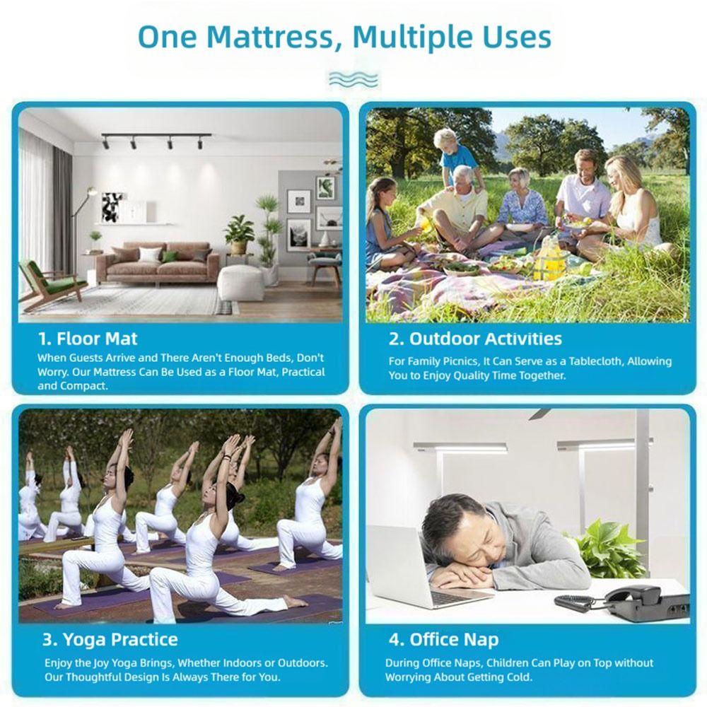 Portable Memory Foam Sponge Mattress Foldable Design Removable Cover Office Nap Mat Memory Foam Mattress Nap Time