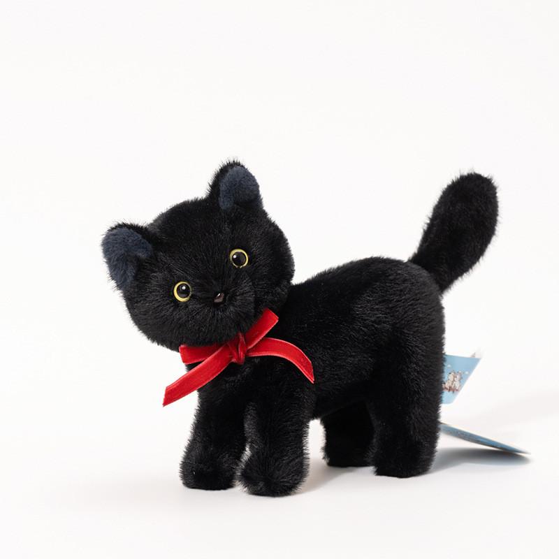 Bow Standing Adorable Cat Plush Toy For Children Birthday Present And Collection
