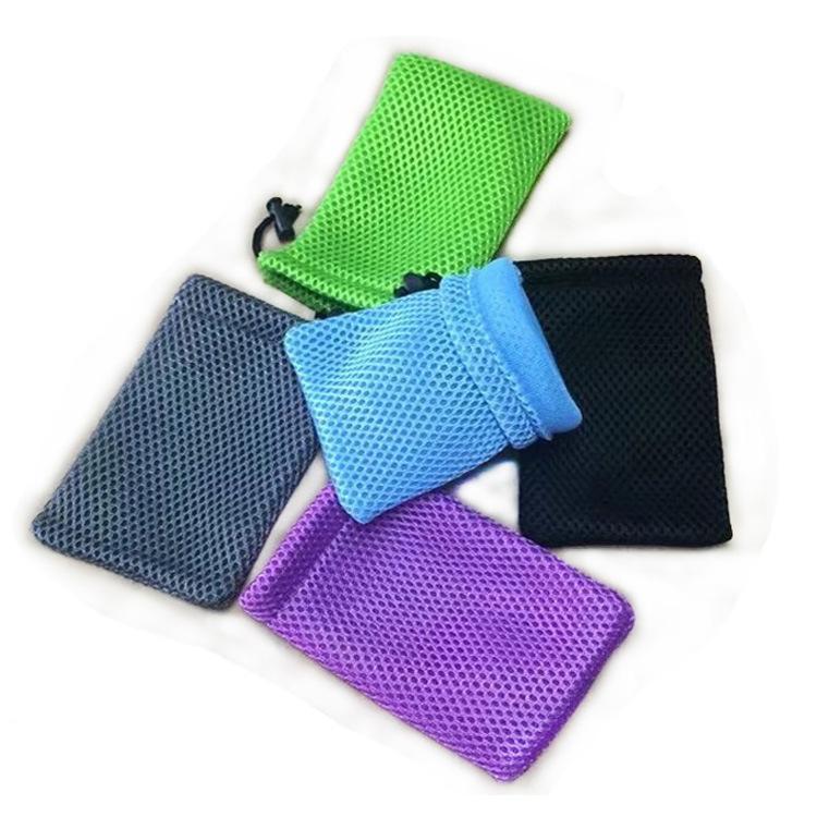10pcs Nylon Mesh Drawstring Storage Pouch Bag 9x13cm Multi Purpose Travel & Outdoor Activity Pouch for Digital Products