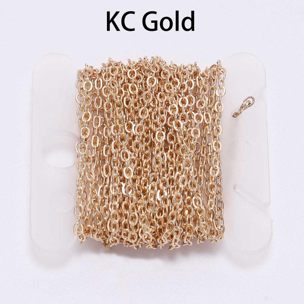 5 m/lot Gold/Bronze Plated Necklace Chain For Jewelry Making Findings DIY Necklace Chains Materials Handmade Supplies