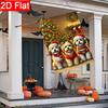 2D Flat - 2D Flat, 2D Flat Three Christmas Dress Up Puppies by The Fireplace, Garden Flag, Garden Flag -Outdoor Garden Flag Double-Sided Home Decorati