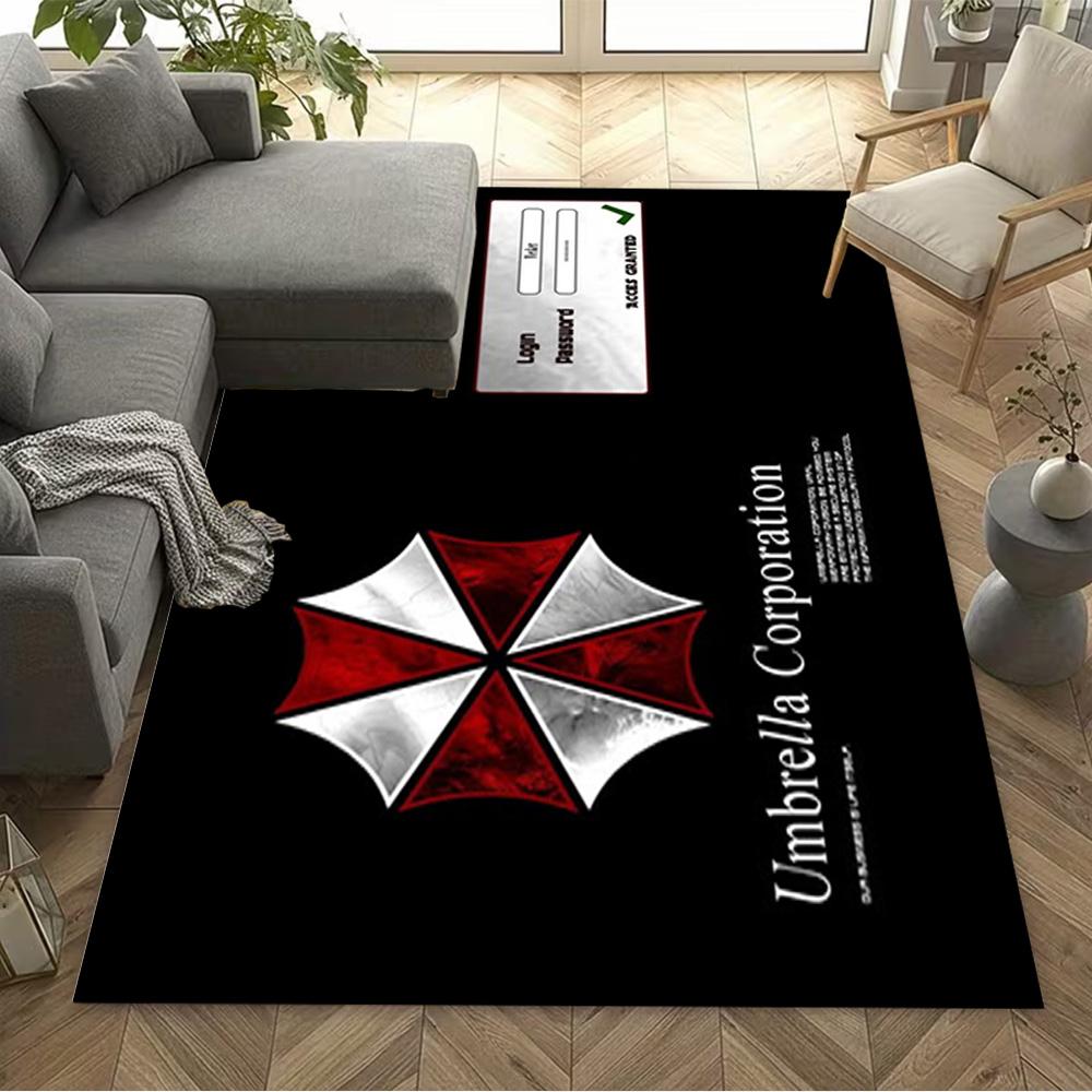 Umbrella Corporation Logo Floor Mat Design for Bedrooms Playrooms Living Rooms Kitchen Anti-slip Rug Decorate Offices Gift for Festivals