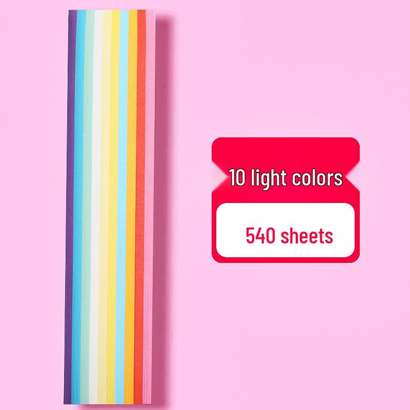 Farbverlauf Mehrfarbig Origami Sternstreifen - 540 Blätter zum Basteln von Glückssternen mit fünf Zacken