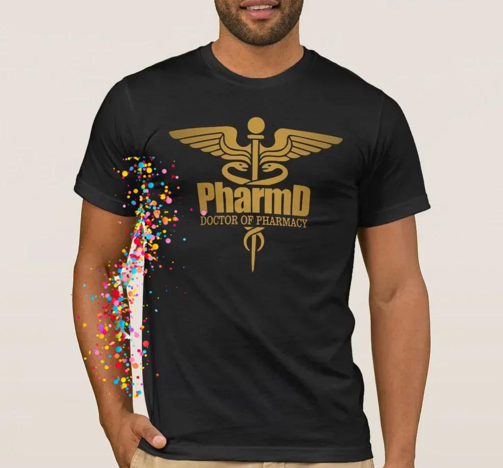 Doctor of Pharmacy Caduceus PharmD Snakestaff Symbol TShirt 100 Cotton ONeck Short Sleeve Casual Mens Tshirt Size S3XL