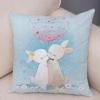 Cartoon Animal Pattern Decorative Pillowcase Car Sofa Square Cushion Pillowcase
