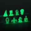 8pcs Glowing In Dark Mini Ghost Ornaments Halloween Pumpkin Ghost Decor  Micro Landscape Decorations