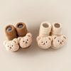 1 pairs of winter newborn non-slip floor socks Cute bear pattern children's toddler socks Cozy plush indoor non-slip socks