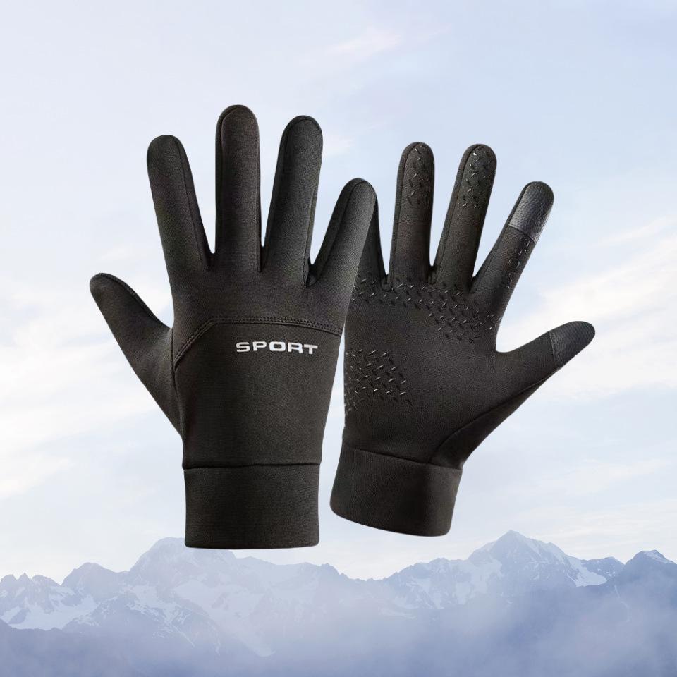 Mănuși Termice Ciclism Rezistente la Vânt și Apă pentru Toamnă/Iarnă - Bumbac Îngroșat pentru Sporturi în Aer Liber și Utilizare Motociclete Electrice