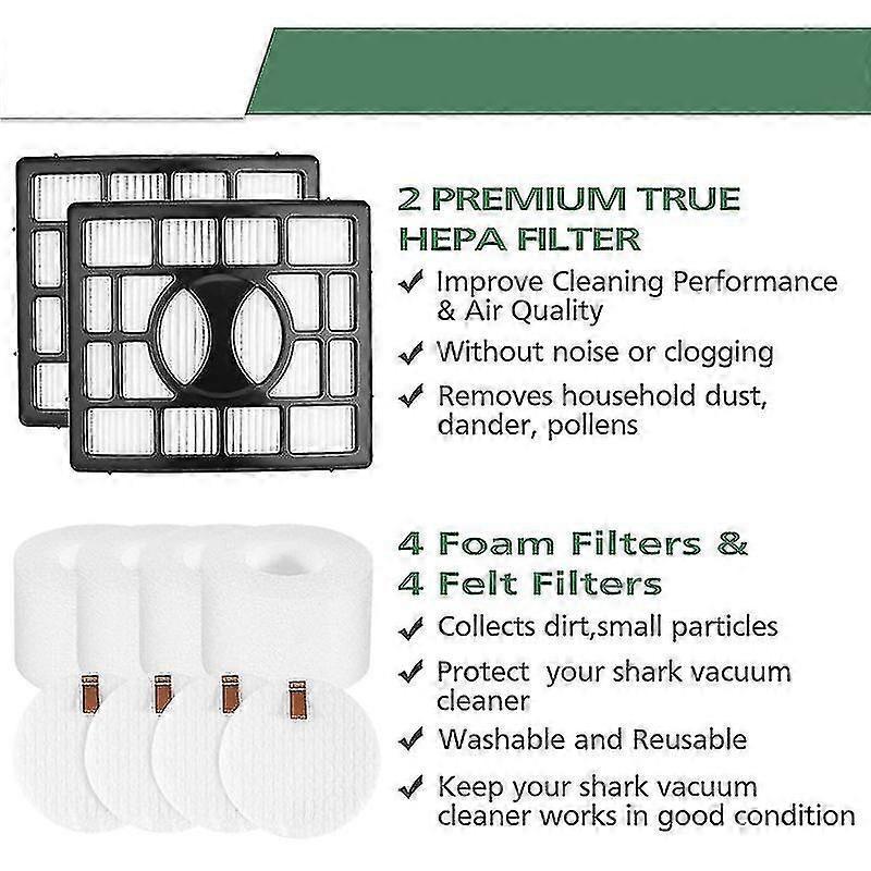 Nv680ukt Hepa Filters Compatible With Shark Rotator Duoclean Powered Lift-away