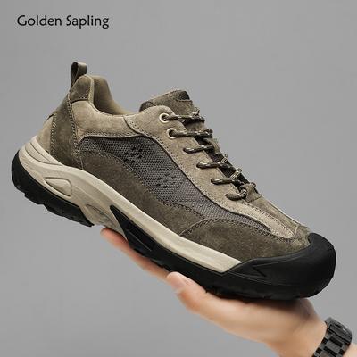 Fashion Golden Sapling 2025 Herren Freizeitschuhe Frühling Sommer Outdoor Wandersneaker Retro Splicing Leder Mesh Kletterschuhe Männlich