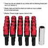 21pcs 42mm Extended Lug Bolt Kit with Sleeve M14x1.5 Ball Seat Universal Auto ModificationRed