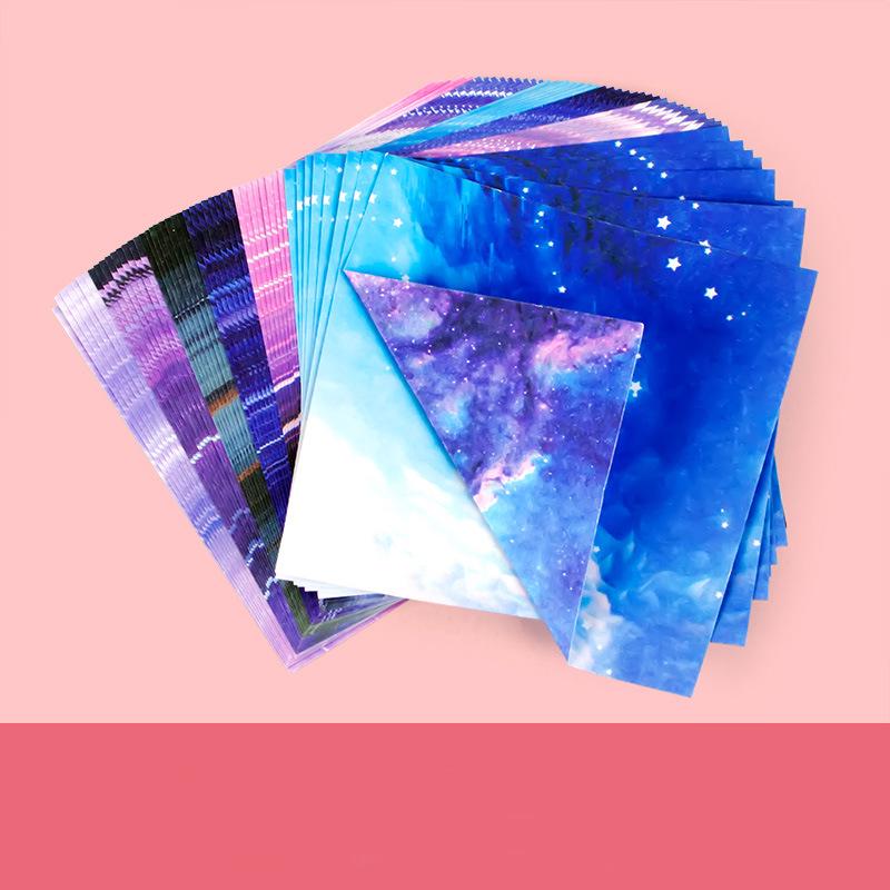 Starry Sky Origami Constellation Paper: Double-Sided Square Craft Sheets for Children's Colorful Projects