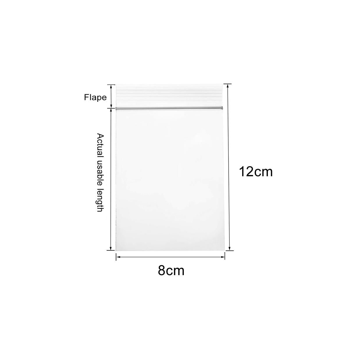 

100 шт., самозапечатывающиеся прозрачные целлофановые пакеты, закрывающиеся пластиковые полиэтиленовые пакеты на молнии, полиэтиленовые пакеты для фотографий, открыток, ювелирных документов, хлебобулочных изделий, печенья, конфет 8x12cm 100pcs