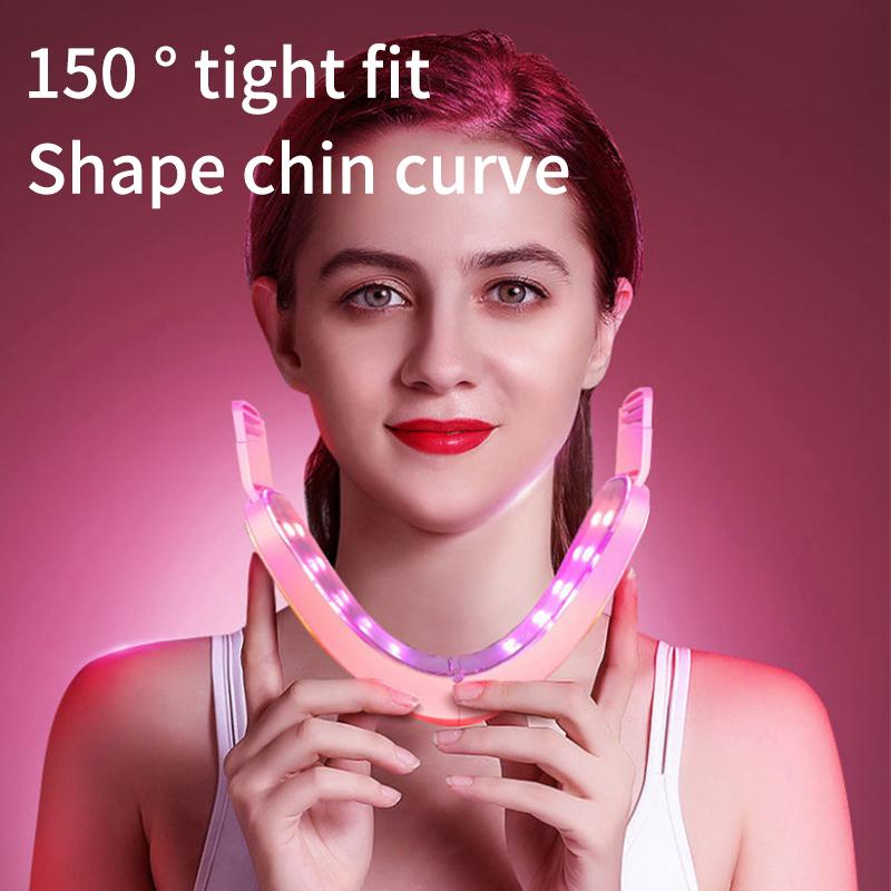 Facial Lifting Device LED Photon Therapy Facial Slimming Vibration Massager Double Chin V-shaped Cheek Lift Face
