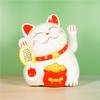 5.5inch Fortune Cat, Battery Operated Japanese Lucky Cat with Waving Arm Chinese Feng Shui Deoration Maneki Neko for Fortune Money and Good Luck, for