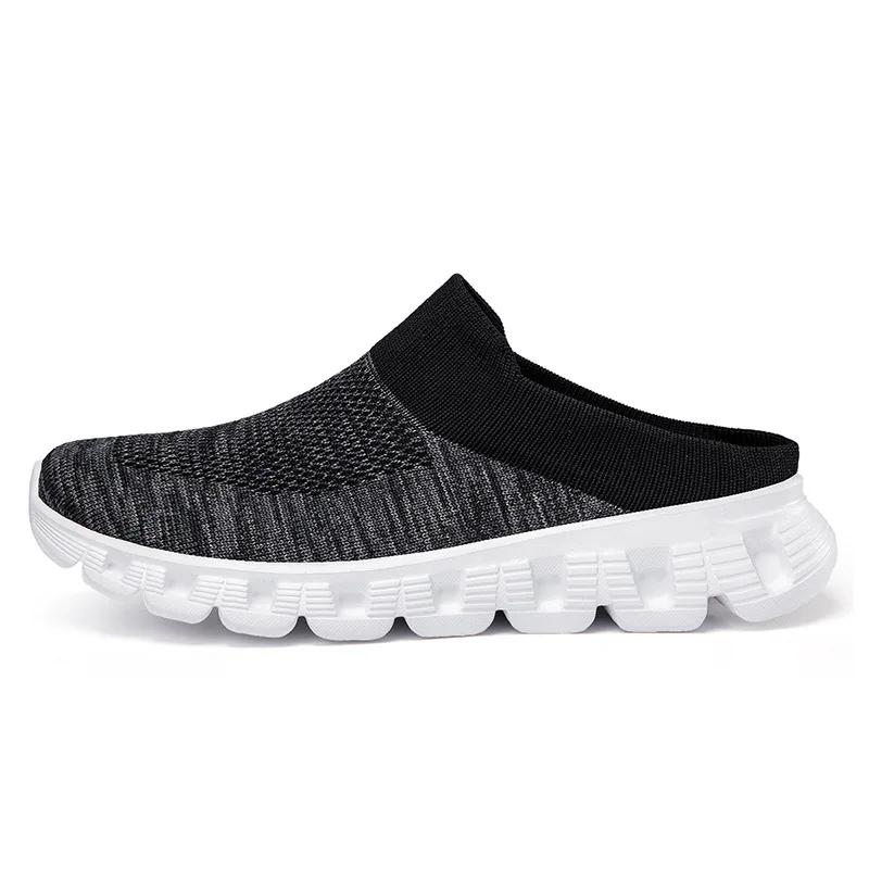 Slip On Women Slippers Mesh Breathable Shoes Outdoor Sock Slides Men Shoes Fashion Flats Knitted Upper Breathable Couple Shoes