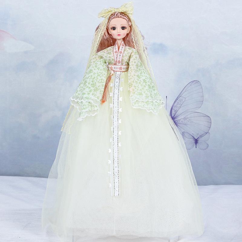 

Trendy Toy Doll Beautifully Designed Butterfly Wedding Barbie Doll For Girls Green
