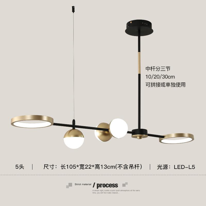 Candelabru lung Decor Sală de Mese lampă de design candelabru minimalist Corpuri de iluminat cu suspensie lumină aurie neagră pentru interior acasă