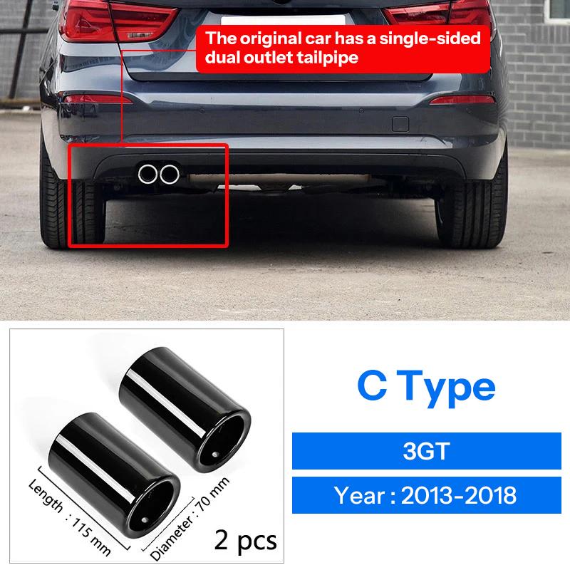 For BMW 1 2 3 4 5 Series X1 3GT F20 F22 F30 F32 F34 F36 F10 F48 Car-Styling Rear Exhaust Pipe Cover Trim Frame Auto Accessories