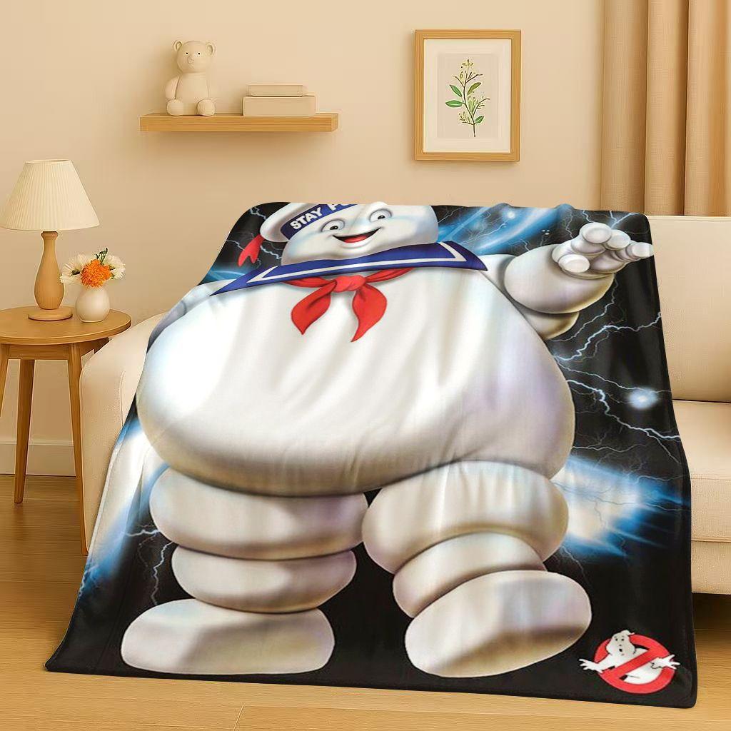 3D Horrorfilm G-Ghostbusters Cartoon Flanelldecke, Ultraweiche Warme Plüschdecke für Zuhause Schlafzimmer Bett Sofa Abdeckung Büro Kinder
